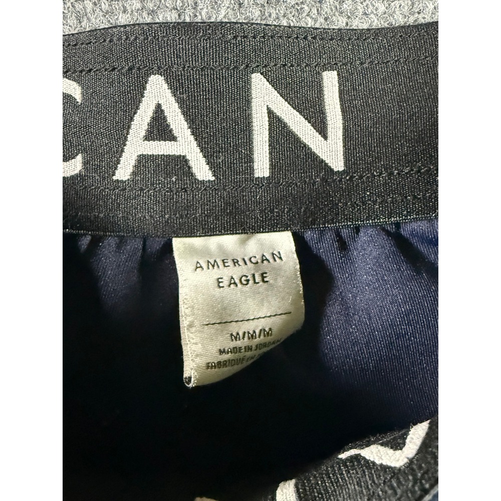 American Eagle Mens Navy Blue Jogger Sweatpants Size M Zipper Pockets Active - Picture 3 of 5